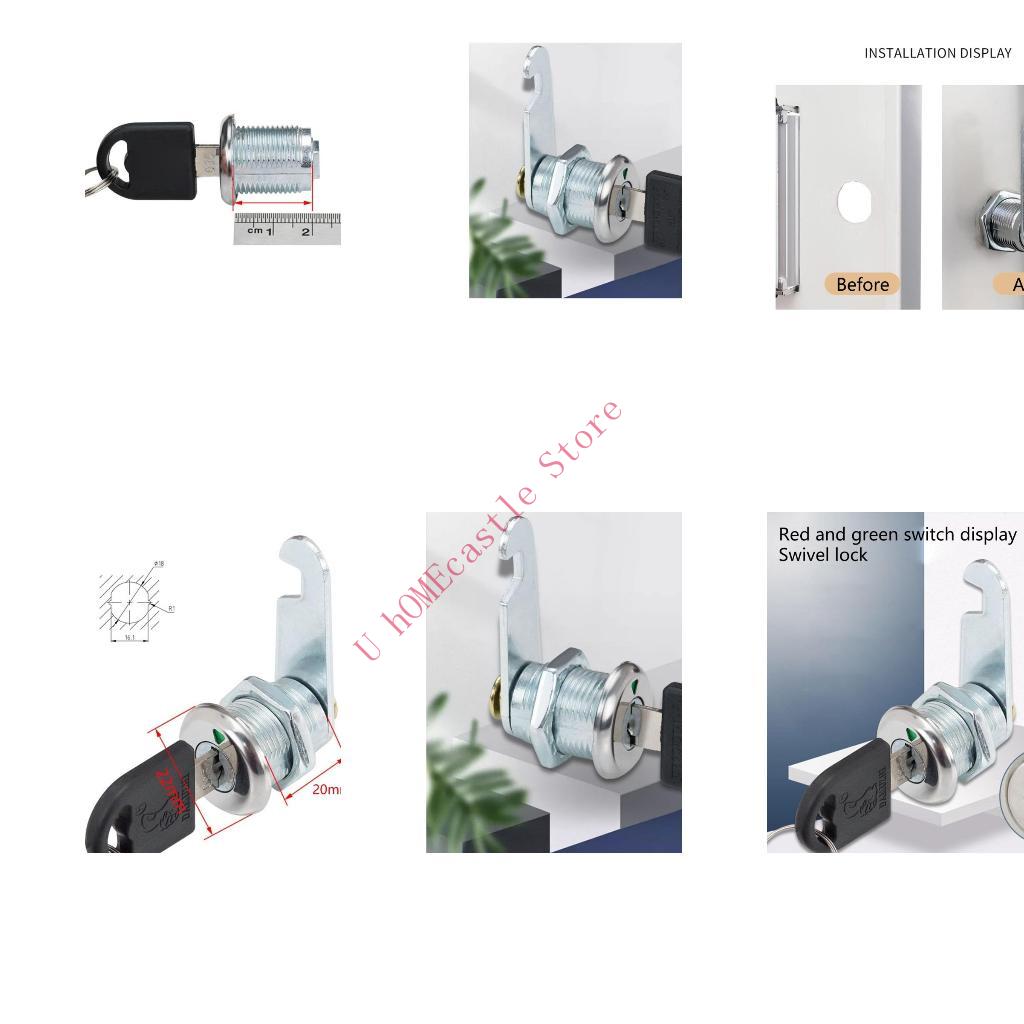 Furniture Hardware Locks - 63HF 2세트 서랍 캠 잠금 보안