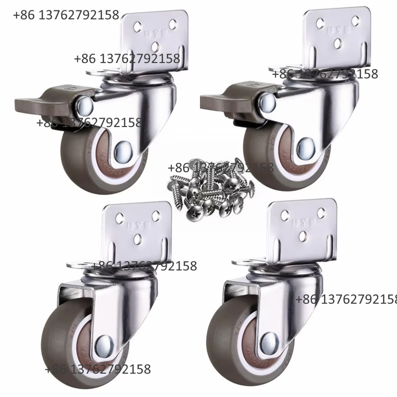 Furniture Hardware - 4개입 부드러운 고무 소음 방지 회전