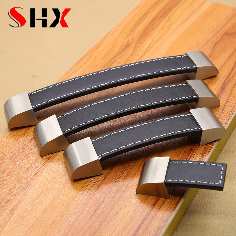 Furniture Grade Hardware - 현대적인 고급 가죽 손잡이 손잡이형 손잡이