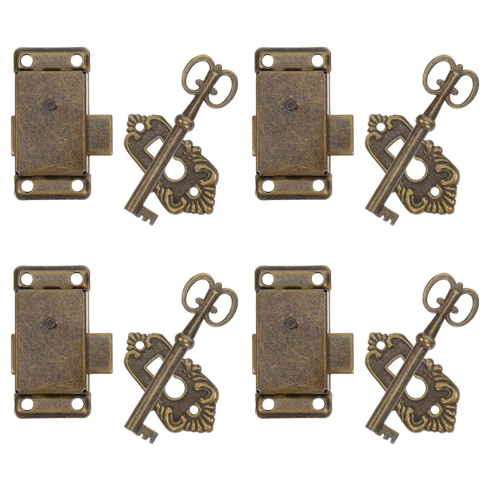 Furniture Hardware Locks - 4세트 가구 캐비닛 잠금장치 철제 레트로
