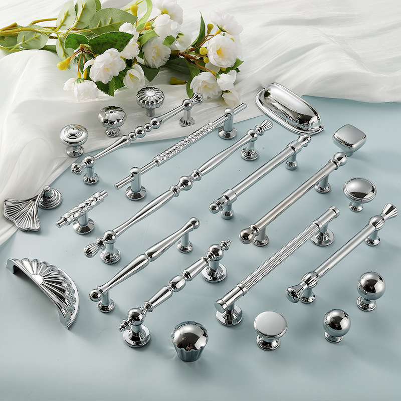 Furniture Hardware China - 밝은 크롬 실버 옷장 문 손잡이