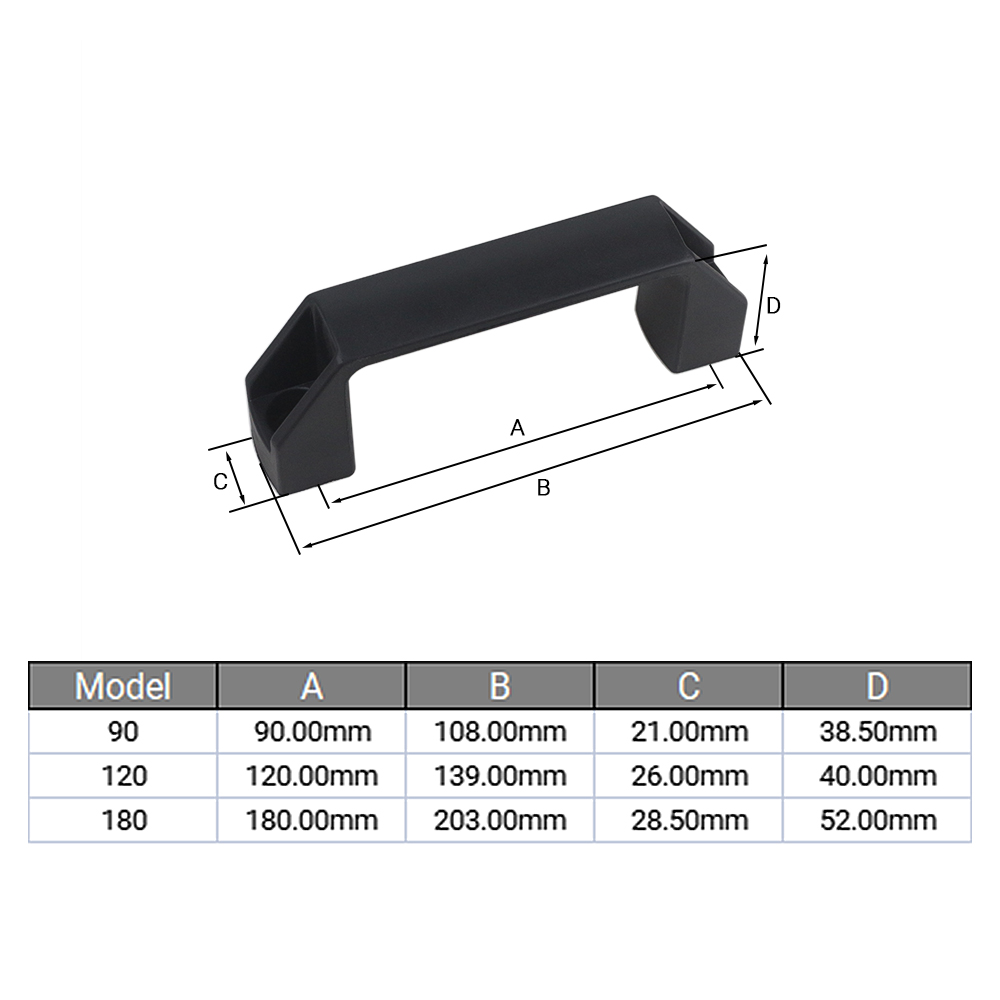 4개/세트 플라스틱 나일론 V 슬롯 블랙 도어 핸들 2 - Furniture Hardware Manufacturers 리뷰 및 가격