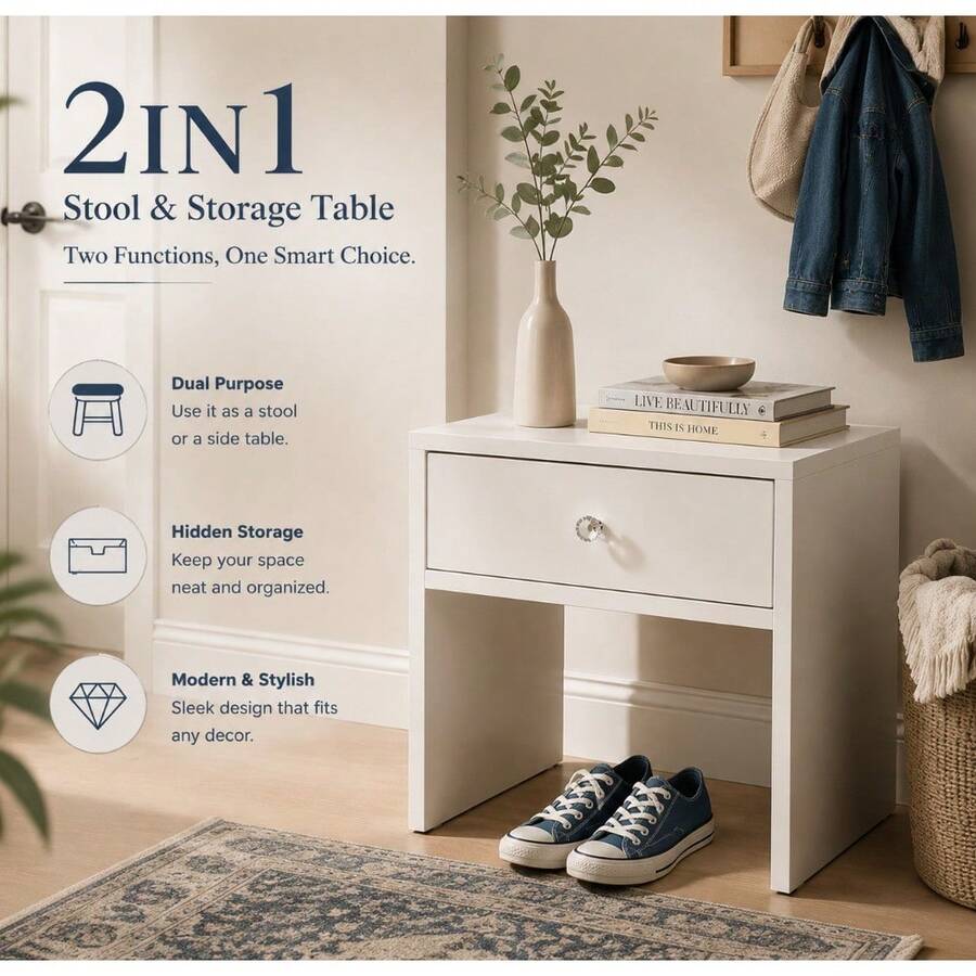 2-in-1 수납 스툴 & 나이트스탠드, 크리스탈 손잡 - Furniture Hardware China 리뷰 및 가격