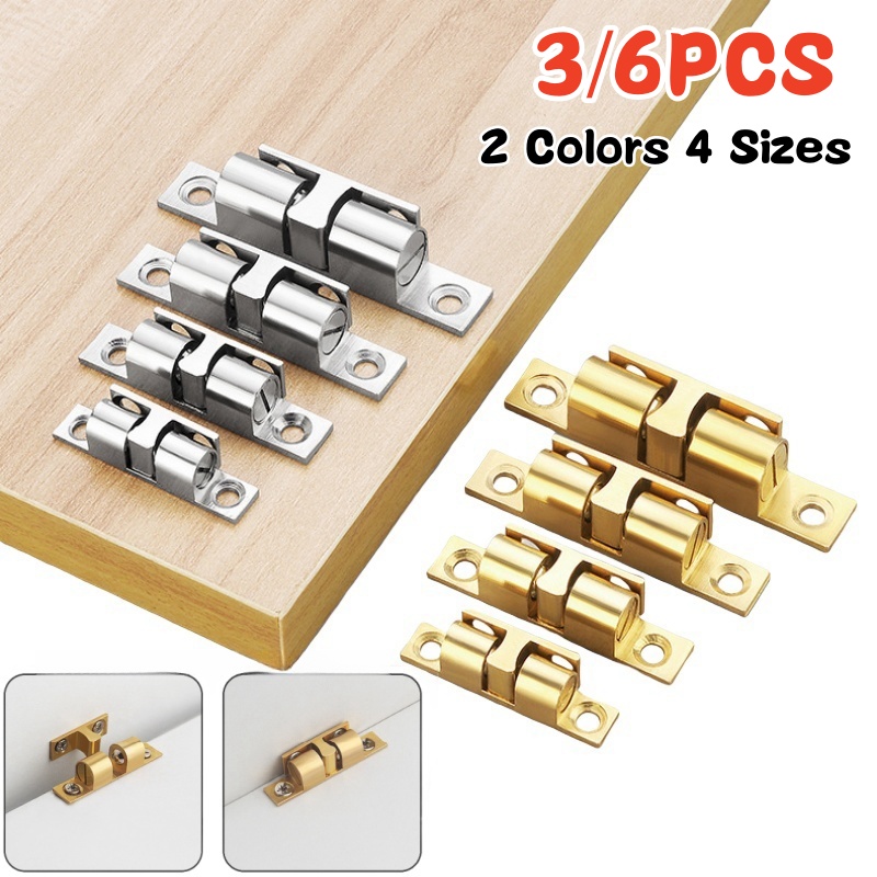 3/6pcs 캐비닛 옷장 도어 볼 캐치, 황동 더블 롤 - Furniture Hardware Locks 리뷰 및 가격