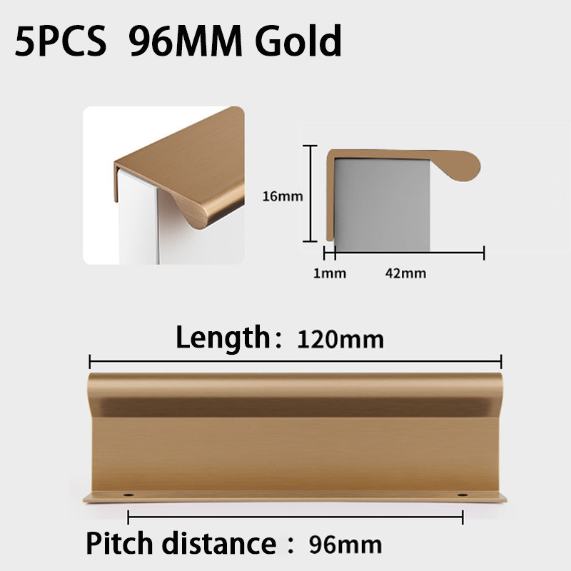 5PCS 측면 장착 핸들 알루미늄 기반 캐비닛 핸들 숨 - Furniture Hardware China 리뷰 및 가격