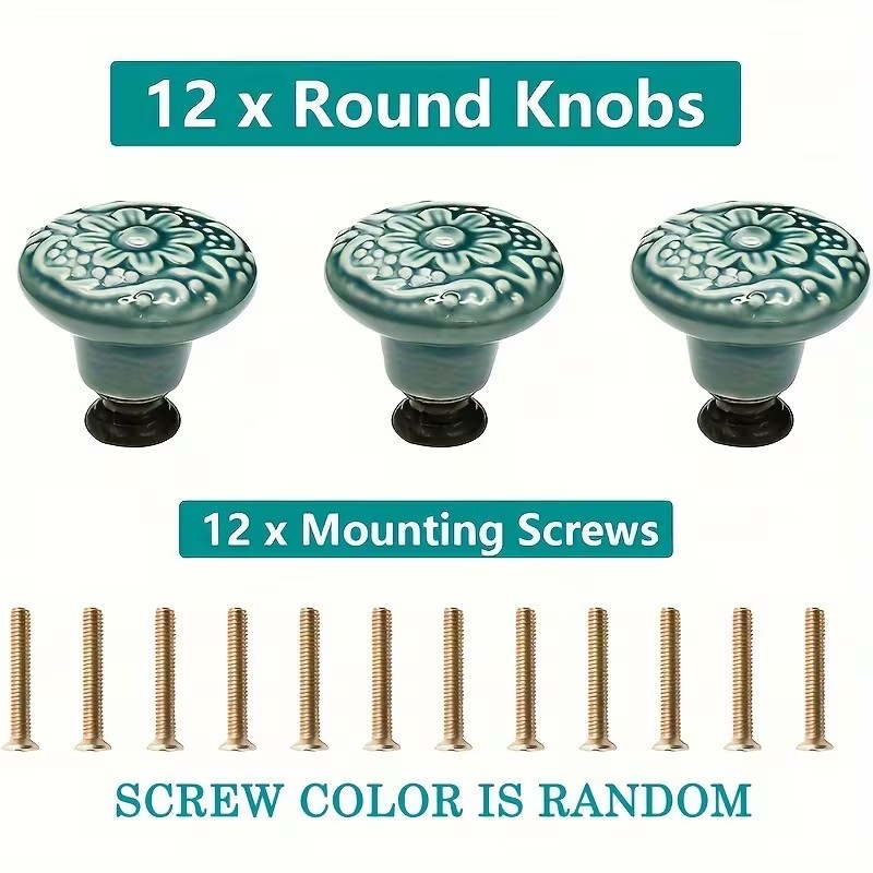 12개 세라믹 캐비닛 손잡이, 꽃무늬 디자인, 내구성이 - Furniture Hardware China 리뷰 및 가격