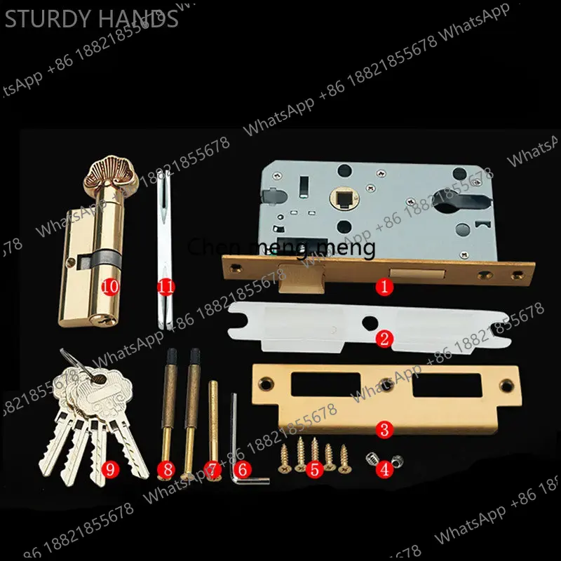 고급 순수 구리 도어락 무소음 보안 도어락 실내 침실  - Furniture Grade Hardware 리뷰 및 가격