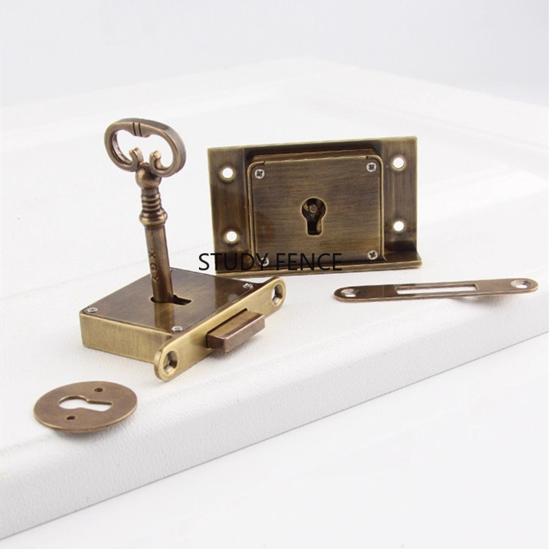 1개 앤티크 메탈 서랍 잠금장치 와인 캐비닛 도어 잠금 - Furniture Hardware Locks 리뷰 및 가격