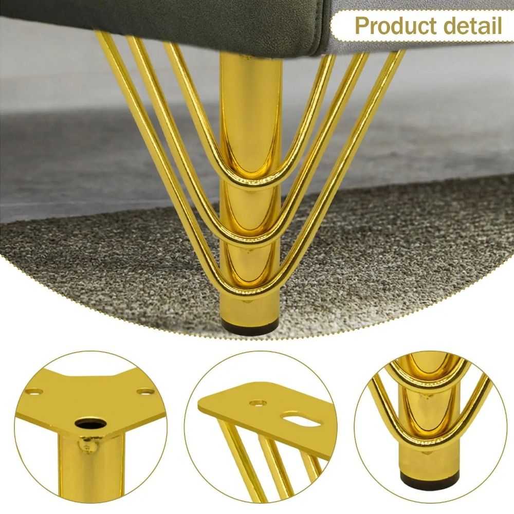 골든 컬러 가구 다리 두꺼운 디자인 삼각형 모양 가구  - Furniture Hardware Material 리뷰 및 가격